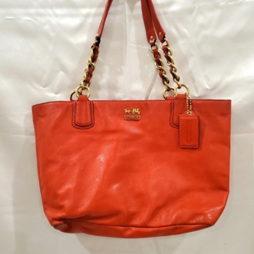 "Madison" Coral Coach Purse/Bag